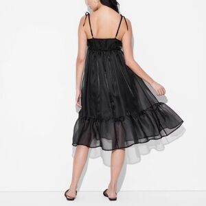NWT Wild Fable Women’s Black Organza Midi Babydoll Flowy Dress Size Large